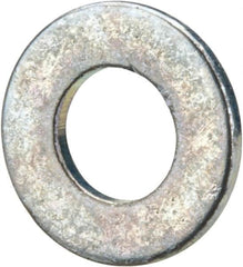 Value Collection - #5 Screw, Grade 2 Steel SAE Flat Washer - 9/64" ID x 9/32" OD, 0.03" Thick, Zinc-Plated Finish - Benchmark Tooling