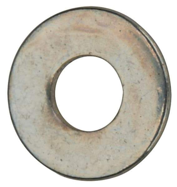 Value Collection - #2 Screw, Grade 2 Steel SAE Flat Washer - 3/32" ID x 7/32" OD, 0.021" Thick, Zinc-Plated Finish - Benchmark Tooling