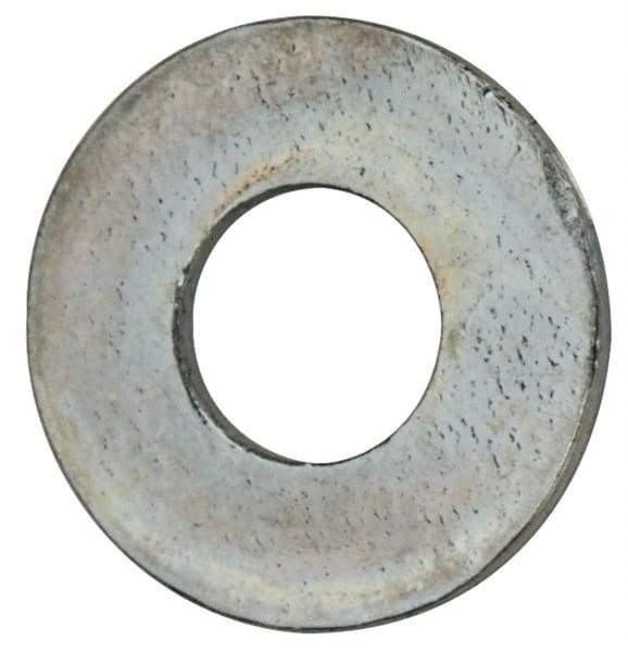 Value Collection - #3 Screw, Grade 2 Steel SAE Flat Washer - 7/64" ID x 1/4" OD, 0.035" Thick, Zinc-Plated Finish - Benchmark Tooling