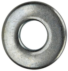 Value Collection - #8 Screw, Grade 2 Steel SAE Flat Washer - 3/16" ID x 7/16" OD, 0.065" Thick, Zinc-Plated Finish - Benchmark Tooling