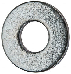 Value Collection - #10 Screw, Grade 2 Steel SAE Flat Washer - 7/32" ID x 1/2" OD, 0.065" Thick, Zinc-Plated Finish - Benchmark Tooling