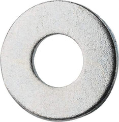 Value Collection - #12 Screw, Grade 2 Steel SAE Flat Washer - 1/4" ID x 9/16" OD, 0.08" Thick, Zinc-Plated Finish - Benchmark Tooling