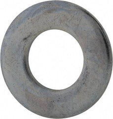 Value Collection - 7/16" Screw, Grade 2 Steel SAE Flat Washer - 15/32" ID x 59/64" OD, 0.08" Thick, Zinc-Plated Finish - Benchmark Tooling