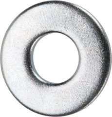Value Collection - #10 Screw, Grade 2 Steel USS Flat Washer - 0.245" ID x 0.577" OD, 0.065" Thick, Zinc-Plated Finish - Benchmark Tooling