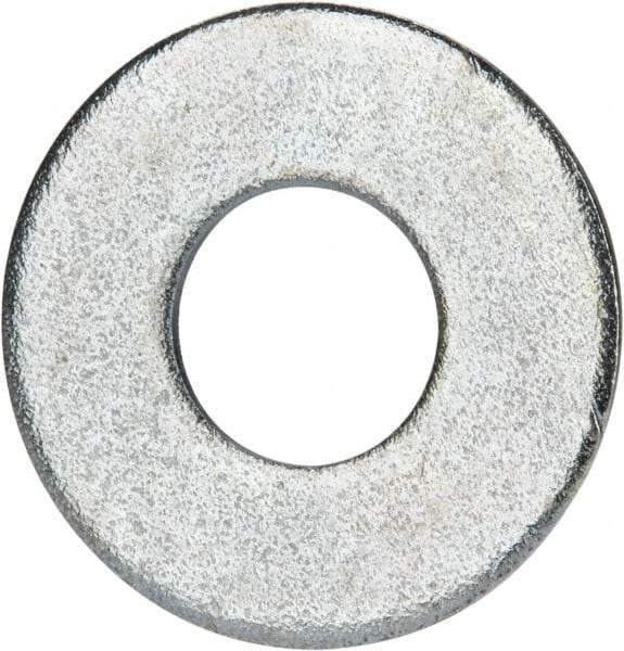 Value Collection - 9/16" Screw, Grade 2 Steel USS Flat Washer - 0.62" ID x 1.499" OD, 0.132" Thick, Zinc-Plated Finish - Benchmark Tooling