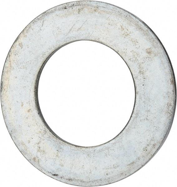Value Collection - 3" Screw, Grade 2 Steel USS Flat Washer - 3.115" ID x 5.565" OD, 0.327" Thick, Zinc-Plated Finish - Benchmark Tooling