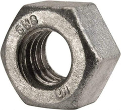 Value Collection - 7/16-14 UNC Steel Right Hand Heavy Hex Nut - 3/4" Across Flats, 27/64" High, Galvanized Finish - Benchmark Tooling