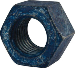 Value Collection - 1-1/8 - 7 UNC Steel Right Hand Heavy Hex Nut - 1-13/16" Across Flats, 1-7/64" High, Galvanized Finish - Benchmark Tooling