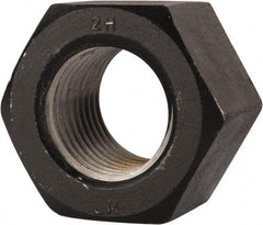 Value Collection - 2-1/2 - 4 UNC Steel Right Hand Heavy Hex Nut - 3-7/8" Across Flats, 2-29/64" High, Uncoated, 2B Class of Fit - Benchmark Tooling