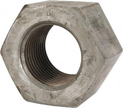 Value Collection - 3-4 UNC Steel Right Hand Heavy Hex Nut - 4-5/8" Across Flats, 2-61/64" High, Hot Dipped Galvanized Finish - Benchmark Tooling