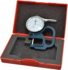 SPI - 0 to 1/2 Inch Measurement, 0.001 Inch Graduation, 1-1/8 Inch Throat Depth, Dial Thickness Gage - 2-1/4 Inch Dial Diameter - Benchmark Tooling