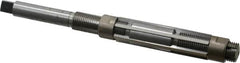 Made in USA - Size E, Straight Shank Hand Adjustable Reamer - 7" OAL, Right Hand Cut, High Speed Steel, Bright Finish - Benchmark Tooling