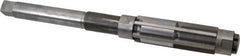 Made in USA - Size L, Straight Shank Hand Adjustable Reamer - 14" OAL, Right Hand Cut, High Speed Steel, Bright Finish - Benchmark Tooling
