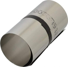 Made in USA - 1 Piece, 50 Inch Long x 6 Inch Wide x 0.004 Inch Thick, Roll Shim Stock - Stainless Steel - Benchmark Tooling