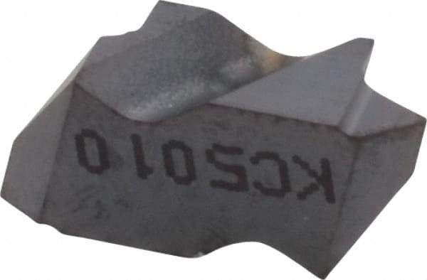 Kennametal - NTK2 Grade KC5010, Internal/External Partial Profile 60° Threading Insert - 0.6 to 1.75mm & 14 to 44 TPI Ext Pitch, 10 to 20mm & 12 to 24 TPI Int Pitch, Left Hand Insert, TiAlN Finish, Carbide - Benchmark Tooling