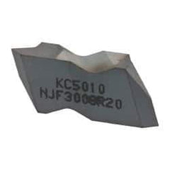 Kennametal - NJF3008 Grade KC5010, External UNJ Threading Insert - 20 TPI Ext Pitch, Right Hand Insert, TiAlN Finish, Carbide - Benchmark Tooling
