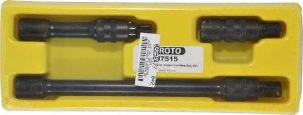 Proto - 1/2" Drive Socket Impact Locking Extension Set - 3 Pieces, Includes 3, 5, 10" Lengths - Benchmark Tooling