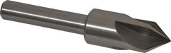 Interstate - 7/8" Head Diam, 1/2" Shank Diam, 4 Flute 82° High Speed Steel Countersink - Benchmark Tooling