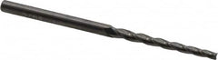 Accupro - 1° Taper Angle per Side, 5/64" Small End Diam, 1" LOC, Solid Carbide 3 Flute Tapered Square End Mill - 2-1/4" OAL, 1/8" Shank Diam - Benchmark Tooling