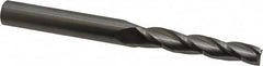Accupro - 1° Taper Angle per Side, 3/8" Small End Diam, 2-1/4" LOC, Solid Carbide 3 Flute Tapered Square End Mill - 4" OAL, 1/2" Shank Diam, Spiral Flute - Benchmark Tooling