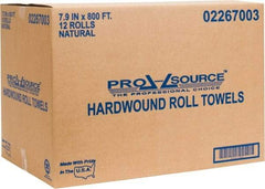 PRO-SOURCE - Hard Roll of 1 Ply Natural Paper Towels - 8" Wide, 800' Roll Length - Benchmark Tooling