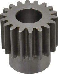 Browning - 12 Pitch, 1-1/2" Pitch Diam, 1.66" OD, 18 Tooth Spur Gear - 1" Face Width, 3/4" Bore Diam, 1-1/4" Hub Diam, 20° Pressure Angle, Steel - Benchmark Tooling