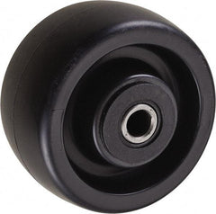 Value Collection - 4 Inch Diameter x 2 Inch Wide, Polyolefin Caster Wheel - 350 Lb. Capacity, 2-3/16 Inch Hub Length, 1/2 Inch Axle Diameter, Roller Bearing - Benchmark Tooling