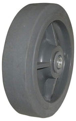 Value Collection - 6 Inch Diameter x 2 Inch Wide, Solid Rubber Caster Wheel - 400 Lb. Capacity, 2-3/16 Inch Hub Length, 1/2 Inch Axle Diameter, Roller Bearing - Benchmark Tooling