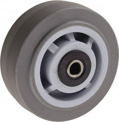 Value Collection - 5 Inch Diameter x 2 Inch Wide, Solid Rubber Caster Wheel - 350 Lb. Capacity, 2-3/16 Inch Hub Length, 1/2 Inch Axle Diameter, Roller Bearing - Benchmark Tooling