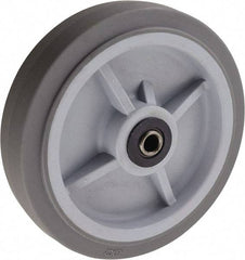 Value Collection - 8 Inch Diameter x 2 Inch Wide, Solid Rubber Caster Wheel - 500 Lb. Capacity, 2-3/16 Inch Hub Length, 1/2 Inch Axle Diameter, Roller Bearing - Benchmark Tooling