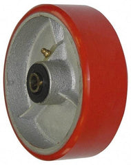 Value Collection - 4 Inch Diameter x 2 Inch Wide, Polyurethane Caster Wheel - 900 Lb. Capacity, 2-3/16 Inch Hub Length, 3/4 Inch Axle Diameter, Roller Bearing - Benchmark Tooling