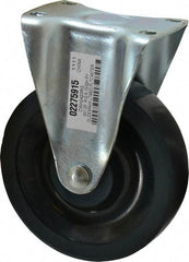 Value Collection - 5" Diam x 1-1/4" Wide x 6-15/32" OAH Top Plate Mount Rigid Caster - Polyurethane, 220 Lb Capacity, Ball Bearing, 2-7/8 x 3-5/8" Plate - Benchmark Tooling