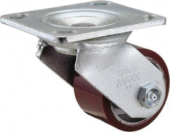 Value Collection - 3" Diam x 2" Wide x 4-1/2" OAH Top Plate Mount Swivel Caster - Polyurethane, 540 Lb Capacity, Roller Bearing, 4 x 4-1/2" Plate - Benchmark Tooling