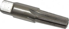 Interstate - 1/4" Pipe, 0.472" Diam, 13/32" Small End Diam, Straight Shank, 1-1/16" Flute, Taper Pipe Reamer - Benchmark Tooling