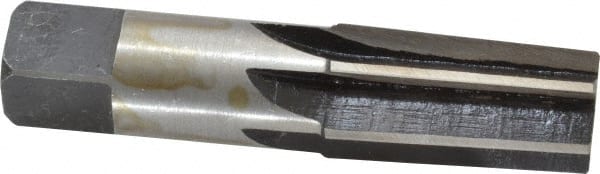 Interstate - 1/2" Pipe, 3/4" Diam, 0.665" Small End Diam, Straight Shank, 1-3/8" Flute, Taper Pipe Reamer - Benchmark Tooling