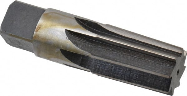 Interstate - 3/4" Pipe, 0.962" Diam, 7/8" Small End Diam, Straight Shank, 1-3/8" Flute, Taper Pipe Reamer - Benchmark Tooling