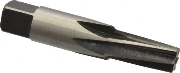 Interstate - 1/8" Pipe, 0.362" Diam, 0.316" Small End Diam, Straight Shank, 3/4" Flute, Taper Pipe Reamer - Benchmark Tooling