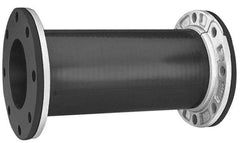 Mercer Rubber - 6" Pipe, Chlorobutyl Single Arch Hose Pipe Expansion Joint - 18" Long, 1/2" Extension, 3/8" Compression, 230 Max psi, Flanged - Benchmark Tooling