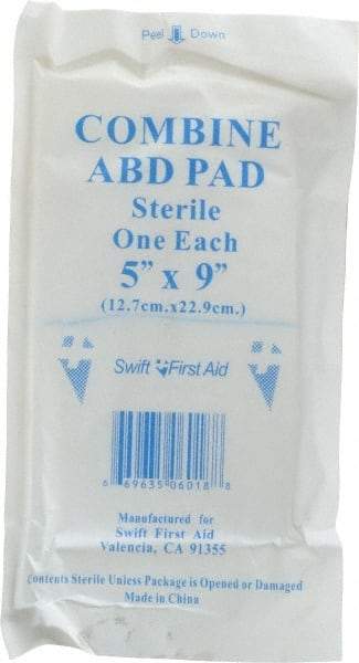 North - 9" Long x 5" Wide, General Purpose Pad - White, Sterile, Gauze Bandage - Benchmark Tooling