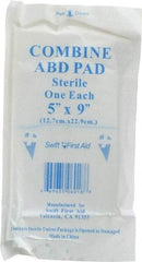 North - 9" Long x 5" Wide, General Purpose Pad - White, Sterile, Gauze Bandage - Benchmark Tooling