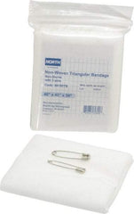 North - 56" Long x 40" Wide, Triangular Non-Adhesive Bandage - White, Sterile, Cotton Bandage - Benchmark Tooling