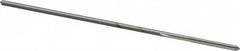 Made in USA - 1/16" High Speed Steel 4 Flute Chucking Reamer - Straight Flute, 0.0585" Straight Shank, 1/2" Flute Length, 2-1/2" OAL - Benchmark Tooling