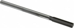 Made in USA - 17/32" High Speed Steel 6 Flute Chucking Reamer - Straight Flute, 0.4355" Straight Shank, 2" Flute Length, 8" OAL - Benchmark Tooling