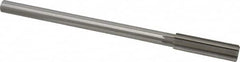 Made in USA - 9/16" High Speed Steel 8 Flute Chucking Reamer - Straight Flute, 0.4355" Straight Shank, 2" Flute Length, 8" OAL - Benchmark Tooling