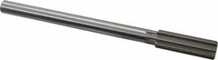 Made in USA - 23/32" High Speed Steel 8 Flute Chucking Reamer - Straight Flute, 0.5615" Straight Shank, 2-1/4" Flute Length, 9" OAL - Benchmark Tooling