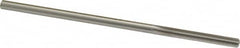 Made in USA - #7 High Speed Steel 6 Flute Chucking Reamer - Straight Flute, 0.1945" Straight Shank, 1-1/4" Flute Length, 5" OAL - Benchmark Tooling