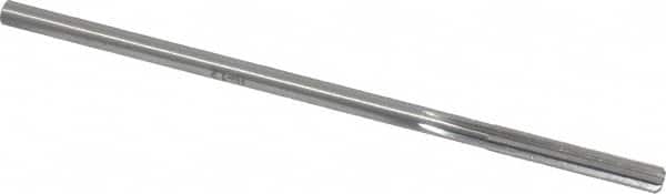 Made in USA - #8 High Speed Steel 6 Flute Chucking Reamer - Straight Flute, 0.1895" Straight Shank, 1-1/4" Flute Length, 5" OAL - Benchmark Tooling