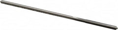 Made in USA - #35 High Speed Steel 4 Flute Chucking Reamer - Straight Flute, 0.103" Straight Shank, 7/8" Flute Length, 3-1/2" OAL - Benchmark Tooling