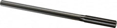 Made in USA - 12.5mm High Speed Steel 6 Flute Chucking Reamer - Straight Flute, 0.4355" Straight Shank, 2" Flute Length, 8" OAL - Benchmark Tooling