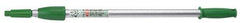 Unger - 96" Long x 1" Diam Aluminum Handle for Unger Products - Threaded Connection, Silver, Telescoping - Benchmark Tooling